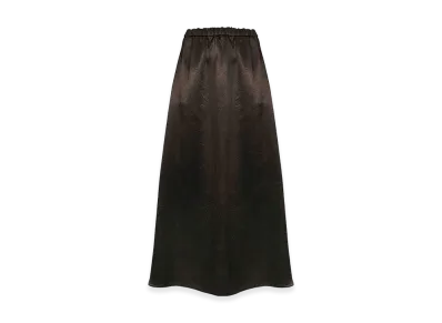 MM6 Maison Margiela Women's Mmltuono Skirt in Shiny Satin "Brown"