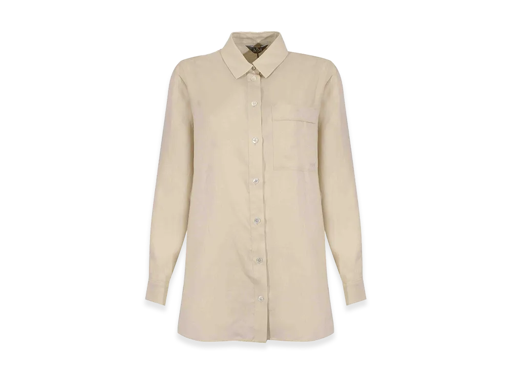 MM6 Maison Margiela Women's Mmlfilo Shirt in Milk Linen "White"