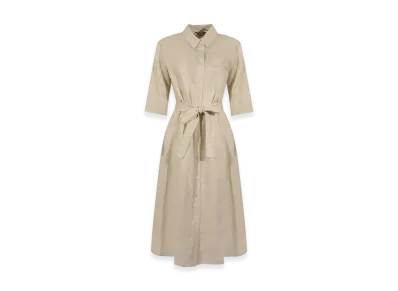 MM6 Maison Margiela Women's Mmltabella Shirt Dress in Milk Linen "White"