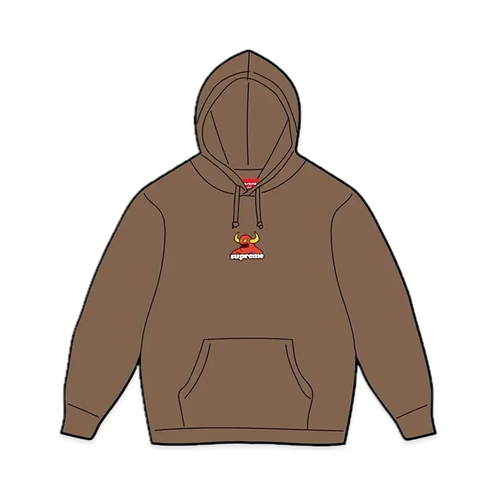 Supreme x Toy Machine Hooded Sweatshirt "Dusty Brown"