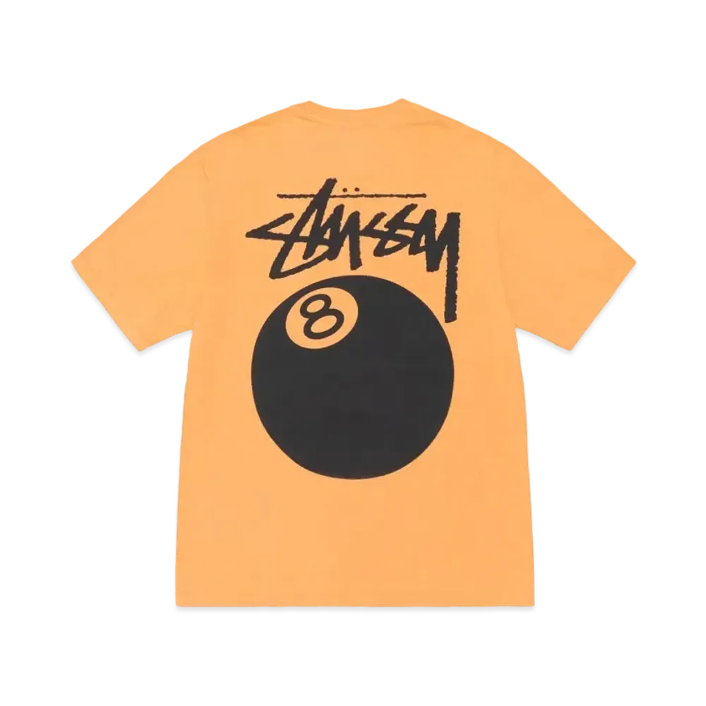 ステューシー 8ボール Tシャツ ピグメントダイ "オレンジ"