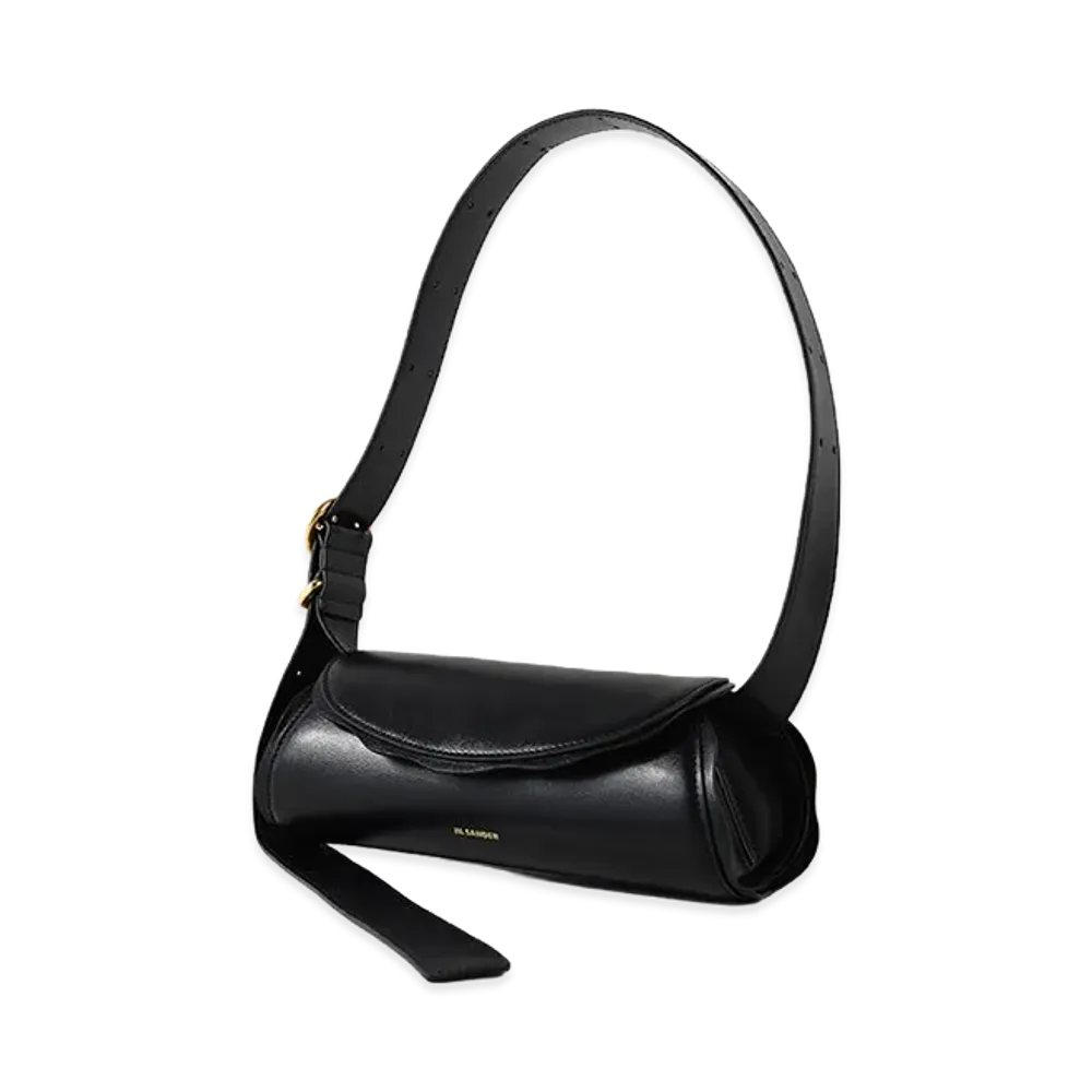 Jil Sander Women's Cannolo Shoulder Bag "Black"
