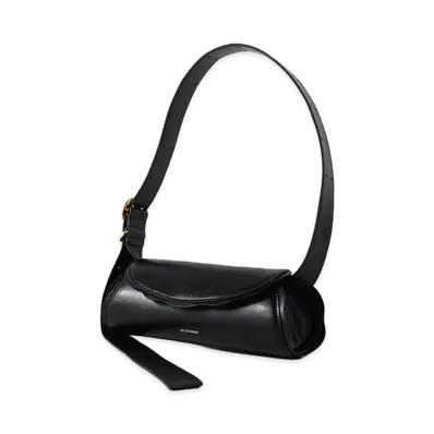 Jil Sander Women's Cannolo Shoulder Bag "Black"