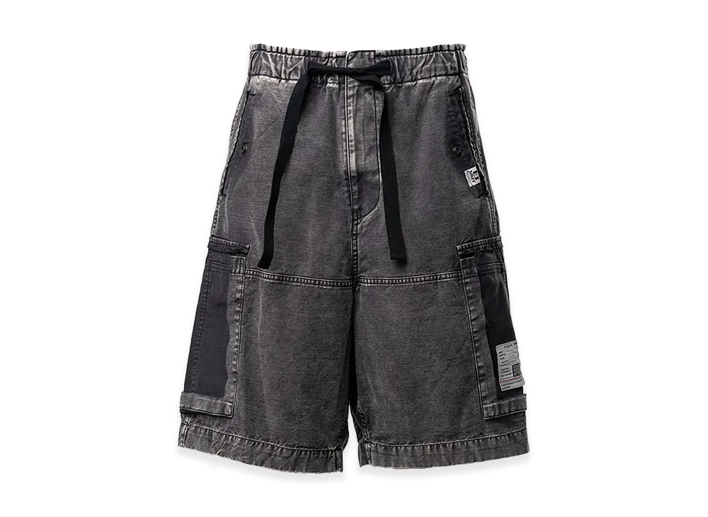 Maison MIHARA YASUHIRO Cotton Satin Cargo Shorts "Black"
