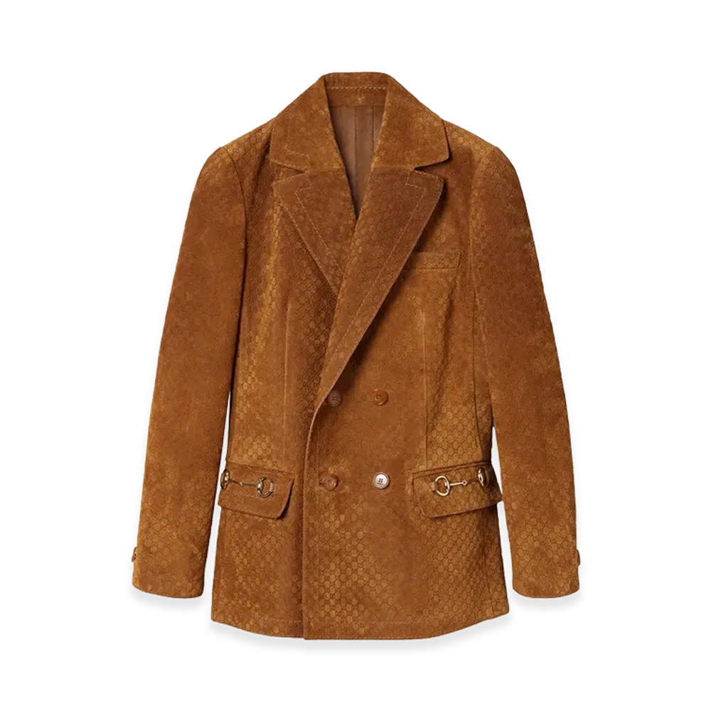 GUCCI Women's Jackets "Leather Brown"