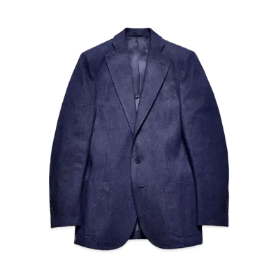 MINEDENIM Denim Notched Lapel Tailored JKT "Navy"