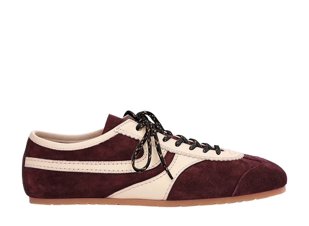 DRIES VAN NOTEN Suede Sneakers "Dark Purple"