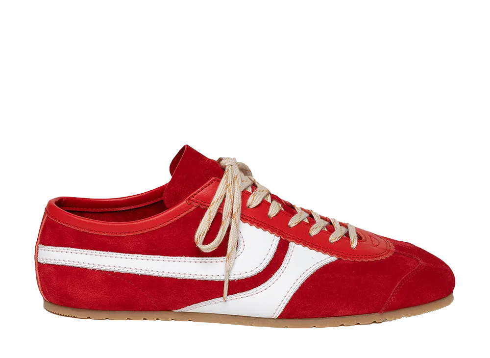 DRIES VAN NOTEN Suede Sneakers "Red"
