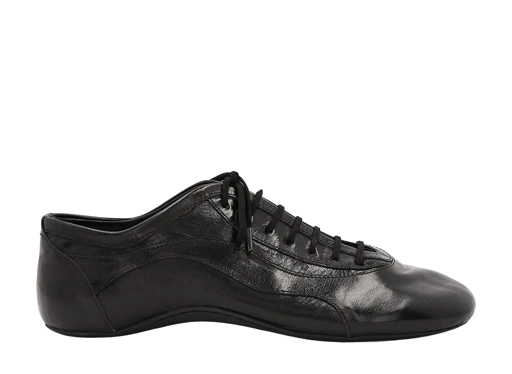 DRIES VAN NOTEN Leather Ballerina Sneakers "Black"
