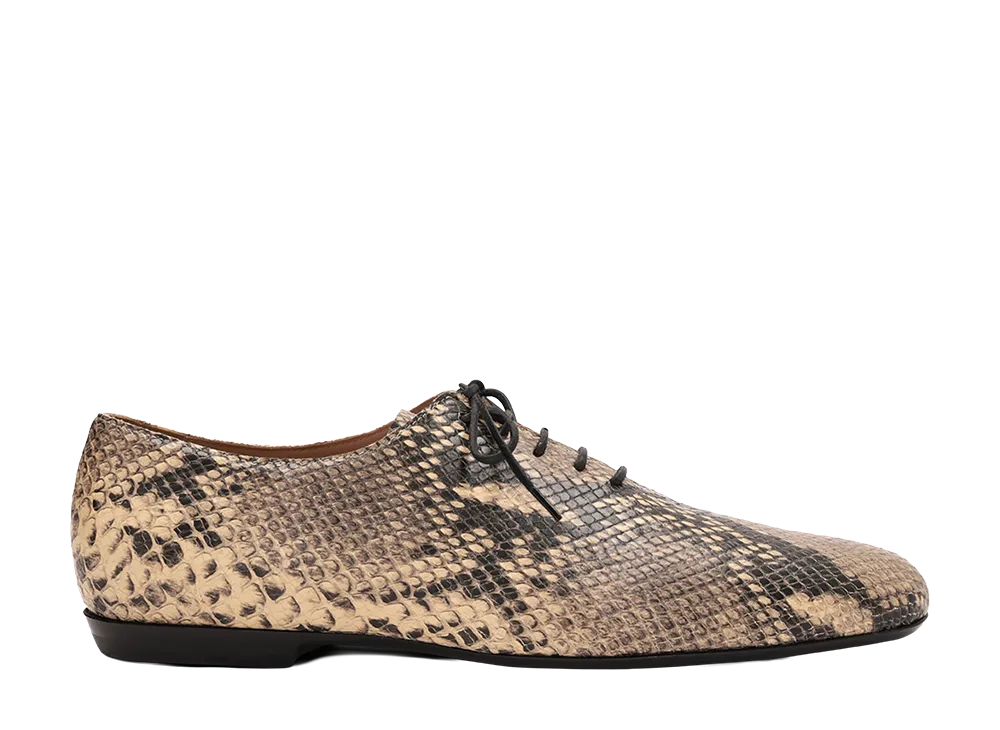 DRIES VAN NOTEN Leather Oxford Shoes "Beige"
