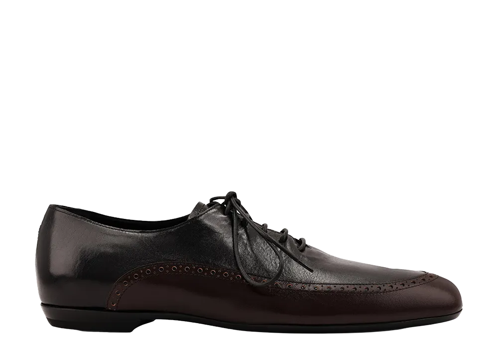 DRIES VAN NOTEN Leather Brogues "Dark Brown"