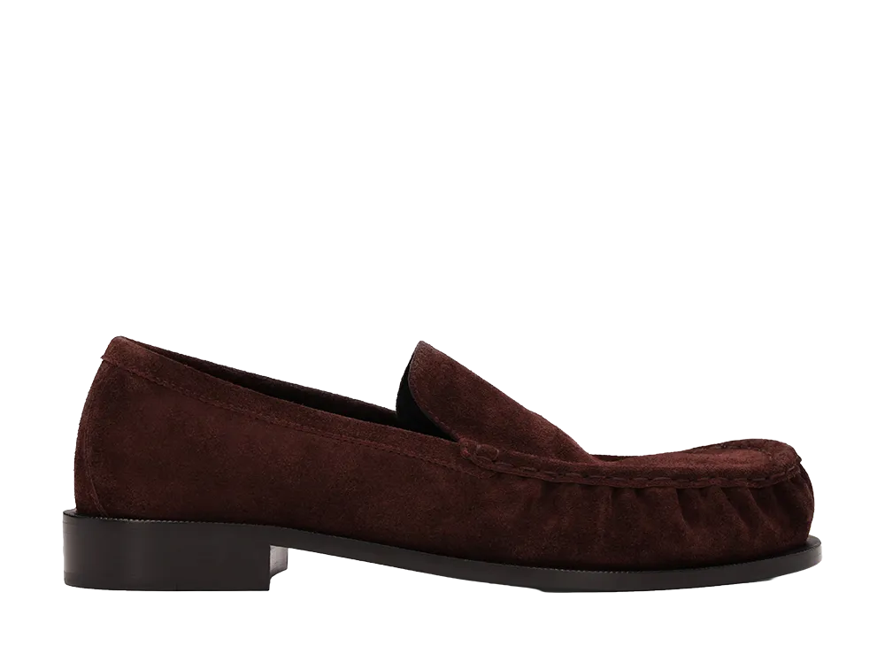 DRIES VAN NOTEN Suede Loafers "Dark Purple"