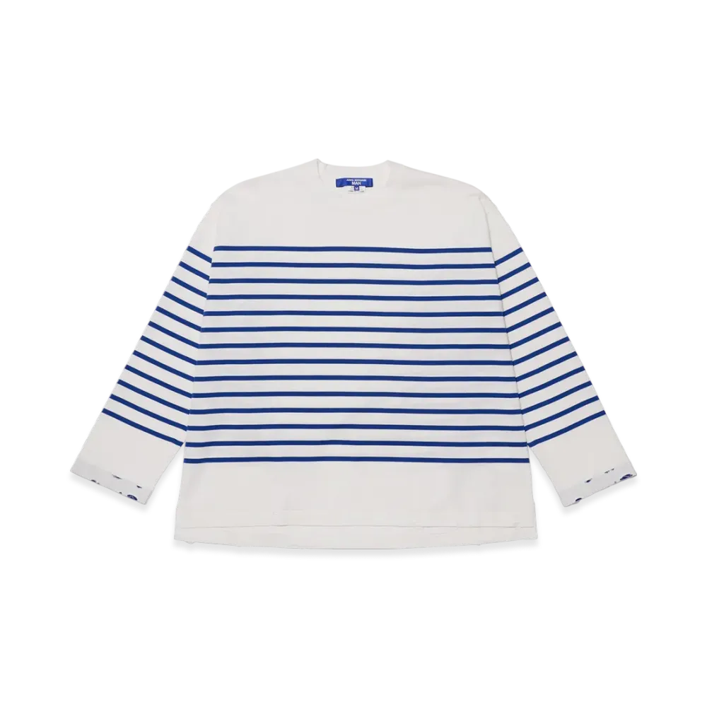 JUNYA WATANABE MAN Cotton Jersey Stripes "Blue/Off"