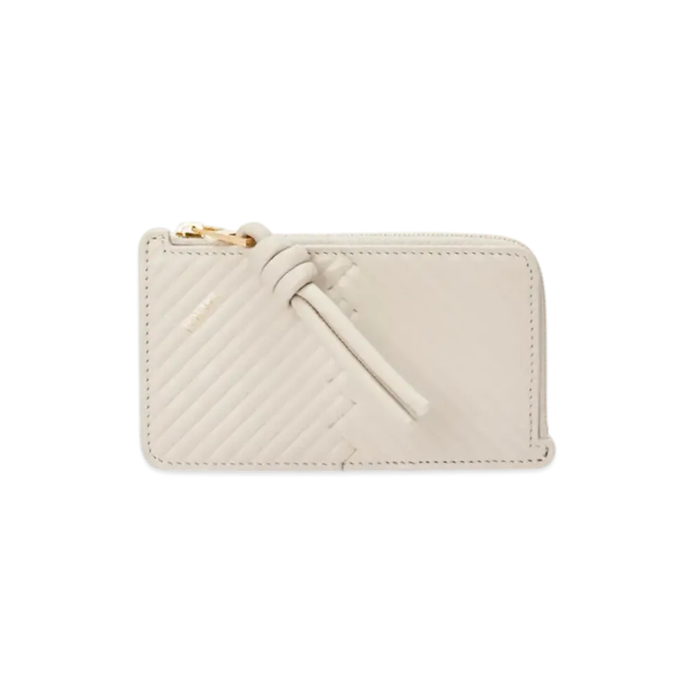 LOEWE Knot Coin Card Holder "Light Oats"