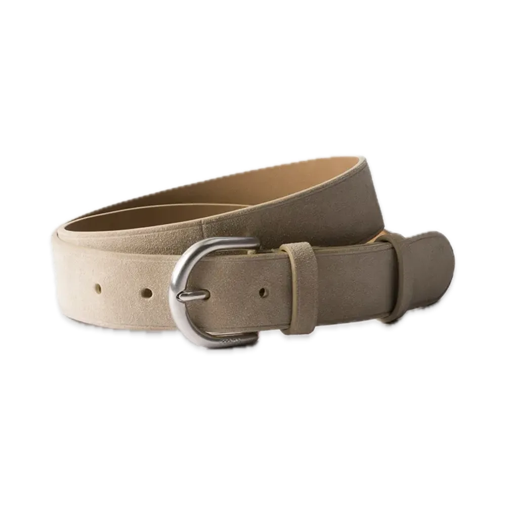 PRADA Suede Belt "Sand Beige"