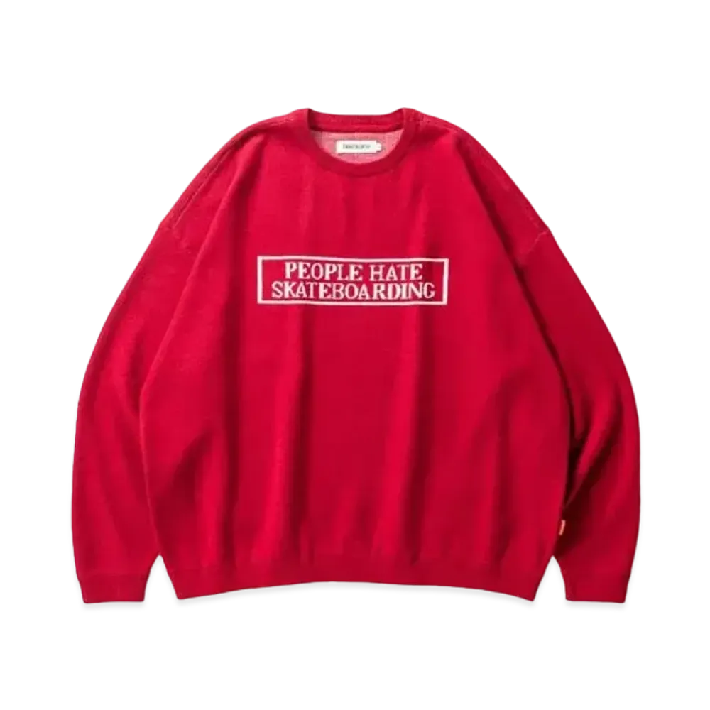 TIGHTBOOTH People Hate Skate Sweater "Red"