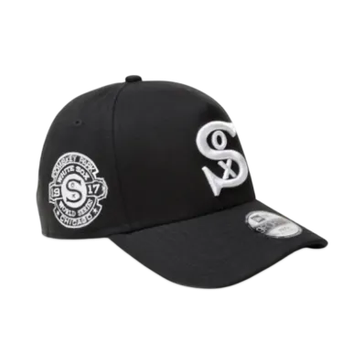 NEW ERA Youth 9Forty A-Frame Black & White Chicago White Sox Cooperstown "Black"