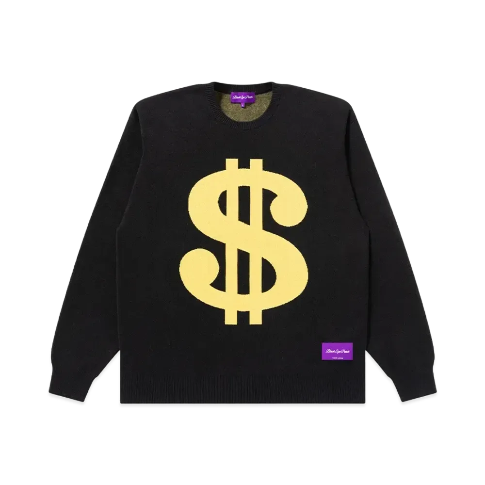 BlackEyePatch Big Dollar Sign Knitted Sweater "Black"