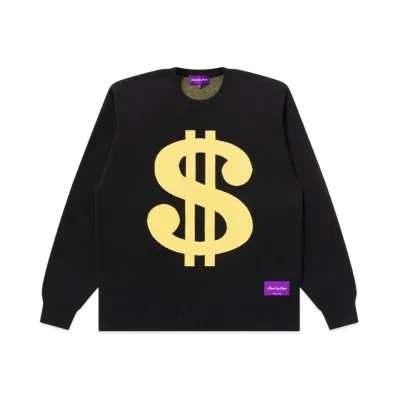 BlackEyePatch Big Dollar Sign Knitted Sweater "Black"
