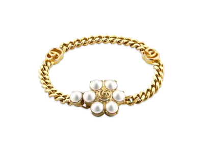 GUCCI Pearl Double G Bracelet