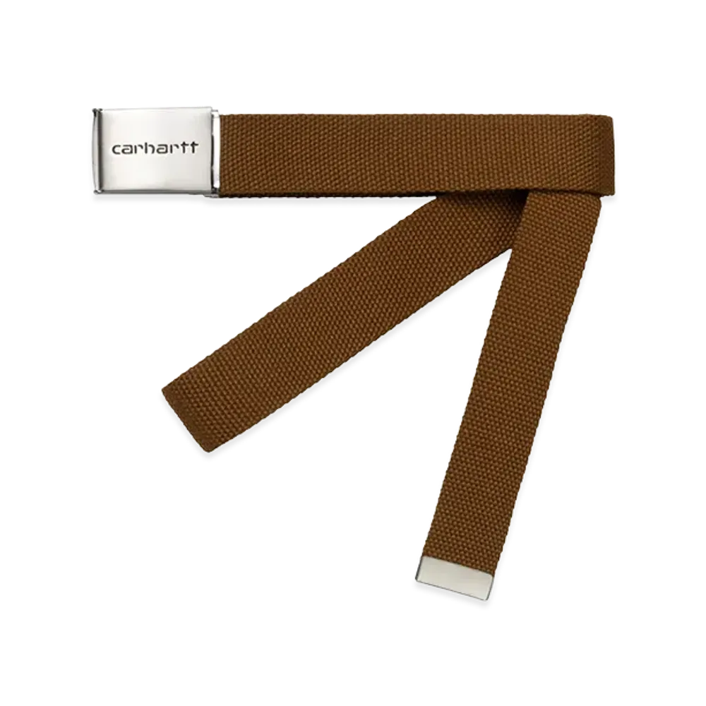 Carhartt WIP Clip Belt Chrome "Hamilton Brown"
