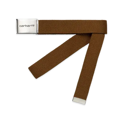 Carhartt WIP Clip Belt Chrome "Hamilton Brown"