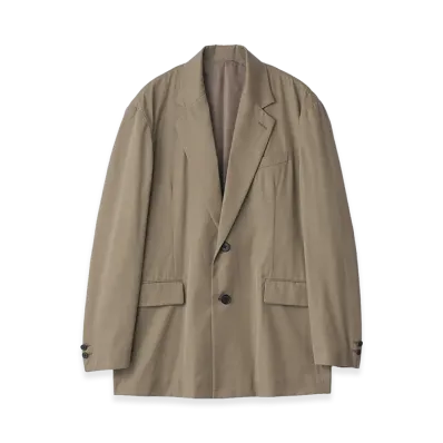 ssstein Cotton Rayon Single Breasted Blazer "Beige"