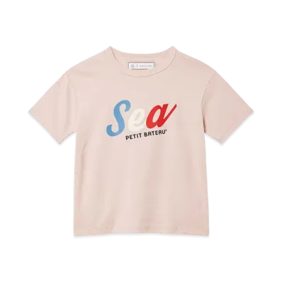 WIND AND SEA x PETIT BATEAU Kids Print Short Sleeve Tee "Pink"