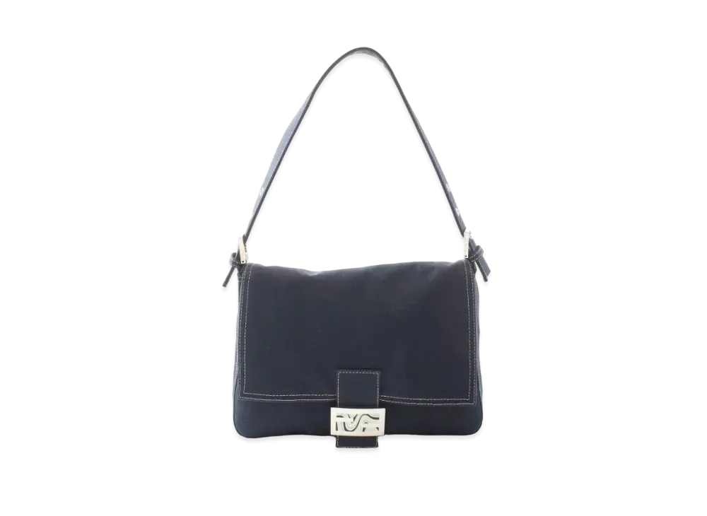 FENDI Mamma Bucket One Shoulder Bag Canvas "Navy"