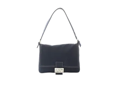 FENDI Mamma Bucket One Shoulder Bag Canvas "Navy"