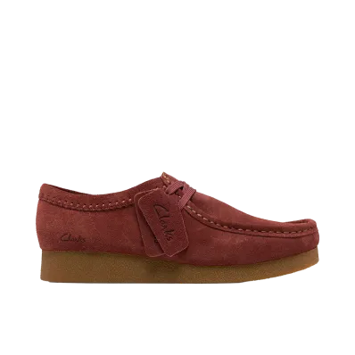 Clarks Women's Wallabee EVO Shoes "Maroon Suede"