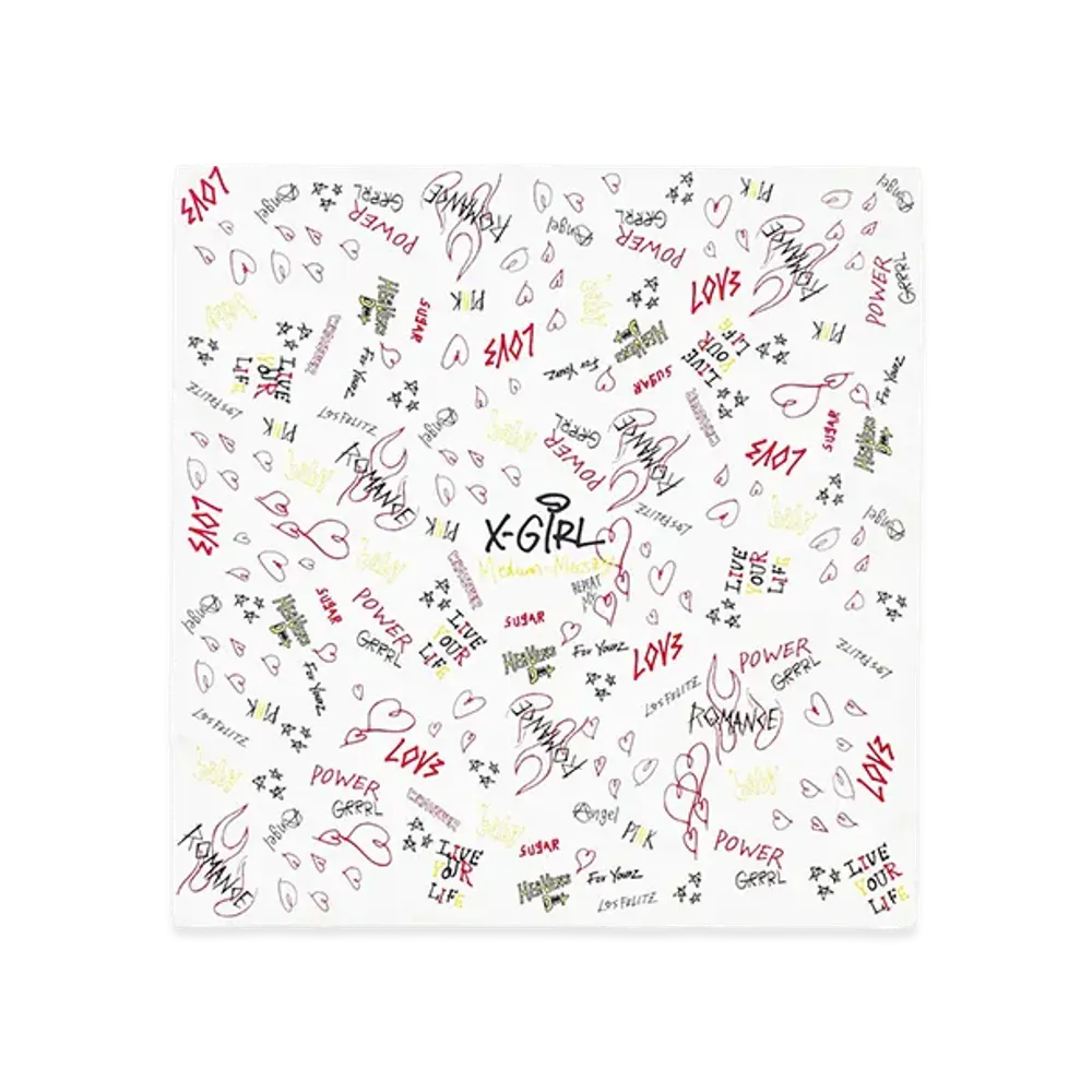 X-Girl Women's Graffiti Scarf "White"