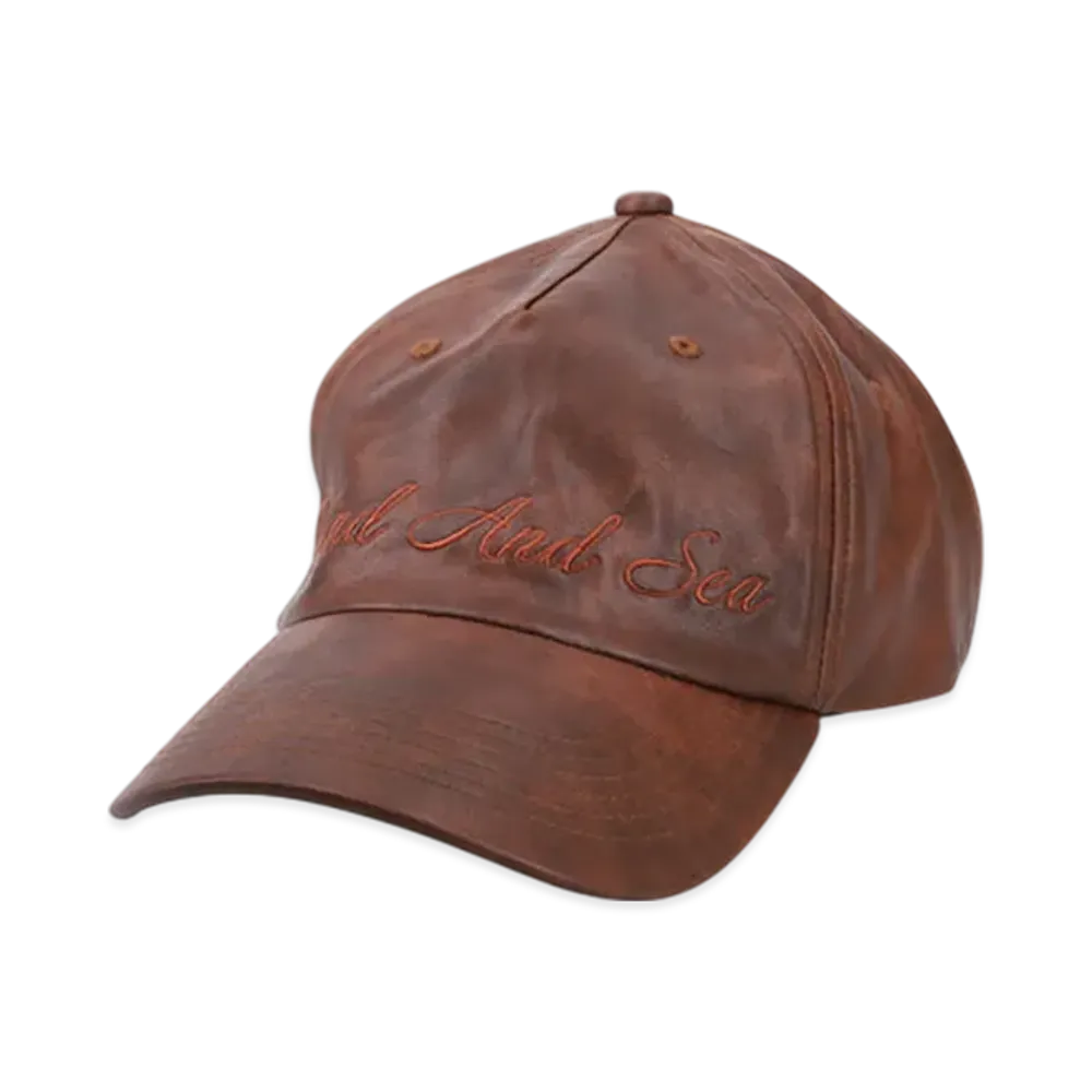 WIND AND SEA Syntetic Leather Cap "Dark Red"