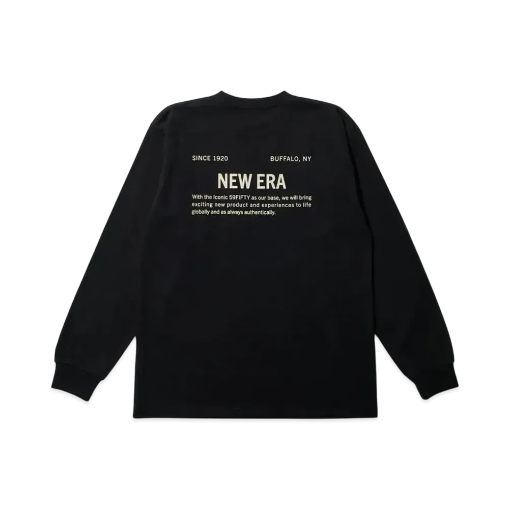 NEW ERA Long Sleeve Cotton T-shirt Mil-Spec Logo Regular Fit "Black"