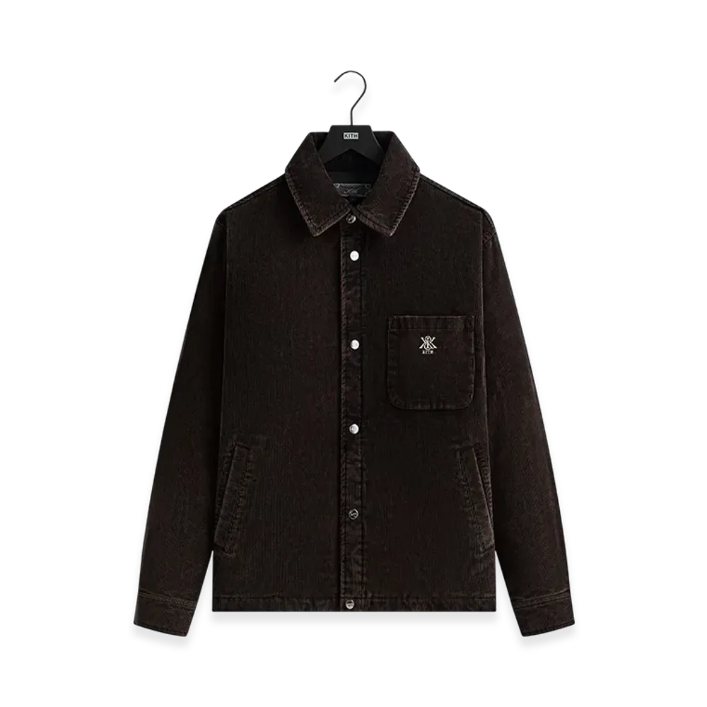 Kith Washed Corduroy Brixton Puffed Shirt Jacket "Ink"