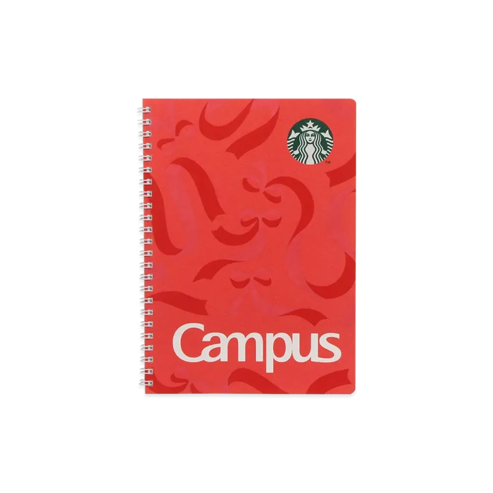 STARBUCKS Holiday 2025 Campus Ring Notebook "Red"