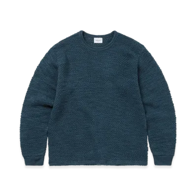 thisisneverthat Wool Crochet Knit L/S Crew "Blue"