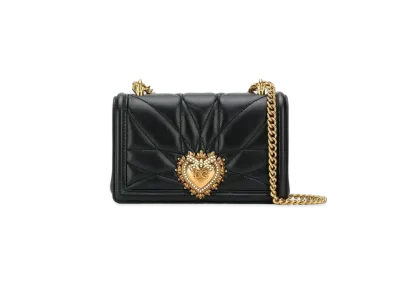 Dolce&Gabbana Devotion Bag Big Size Matrasse Nappa Leather "Black"