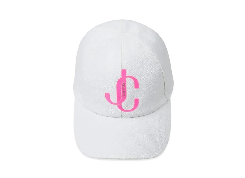 Jimmy Choo Paxe Cotton Baseball Cap With JC Logo "Latte"