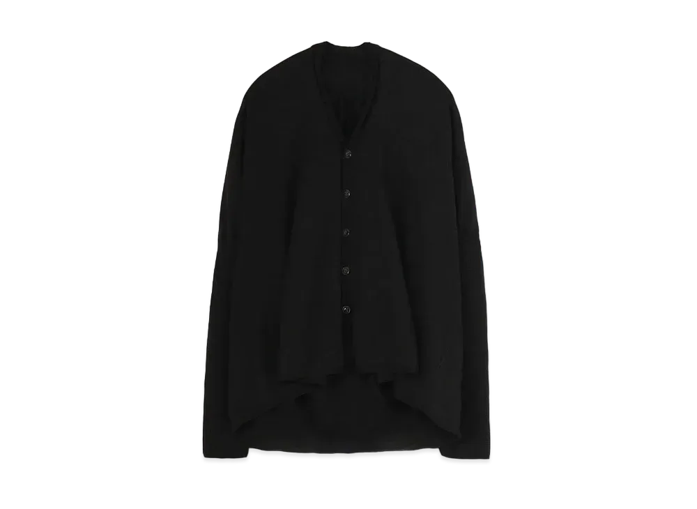 Yohji Yamamoto Y's PLAIN STITCH WHOLEGARMENT WIDE CARDIGAN "Black"