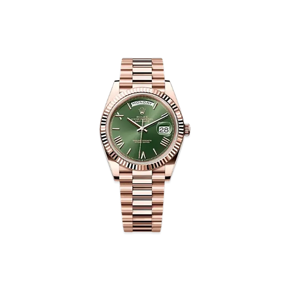 ROLEX Day-Date 40mm Everose Gold 228235 "Olive Green"