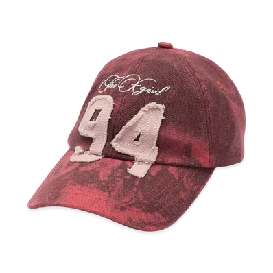 X-Girl Women's Faded Number Logo 6Panel Cap "Red"