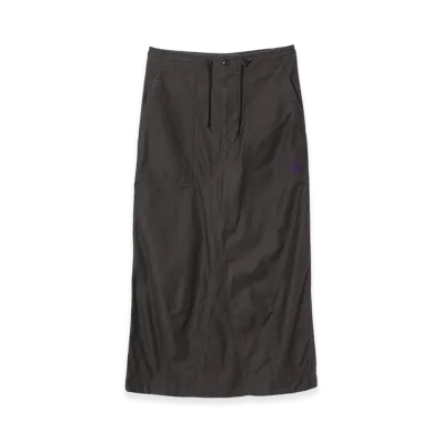 NEEDLES String Fatigue Skirt Reversed Sateen "Black"