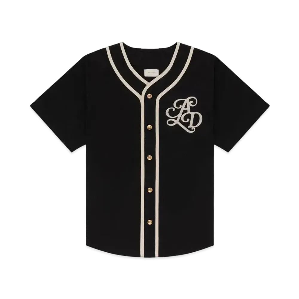 Aime Leon Dore Monogram Baseball Jersey "Black"