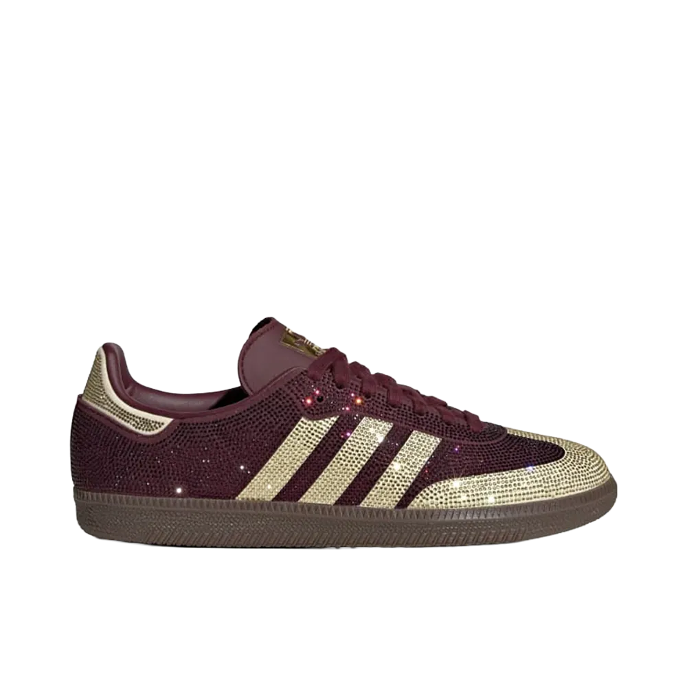 adidas Women's  Samba OG Rhinestone "Maroon/Warm Vanilla"
