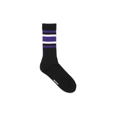 WACKO MARIA Sports Socks "Black/Purple"