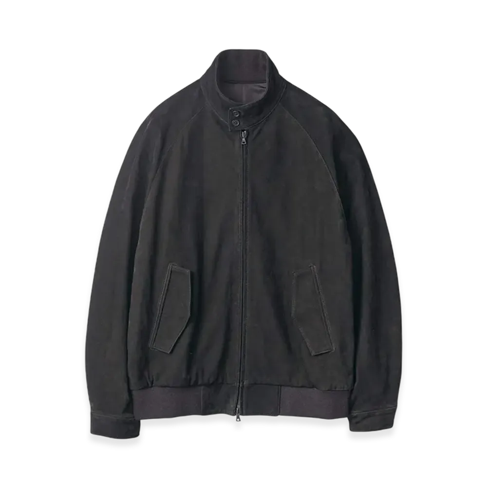 ssstein Cow Nubuck Swing Top Jacket "Black"
