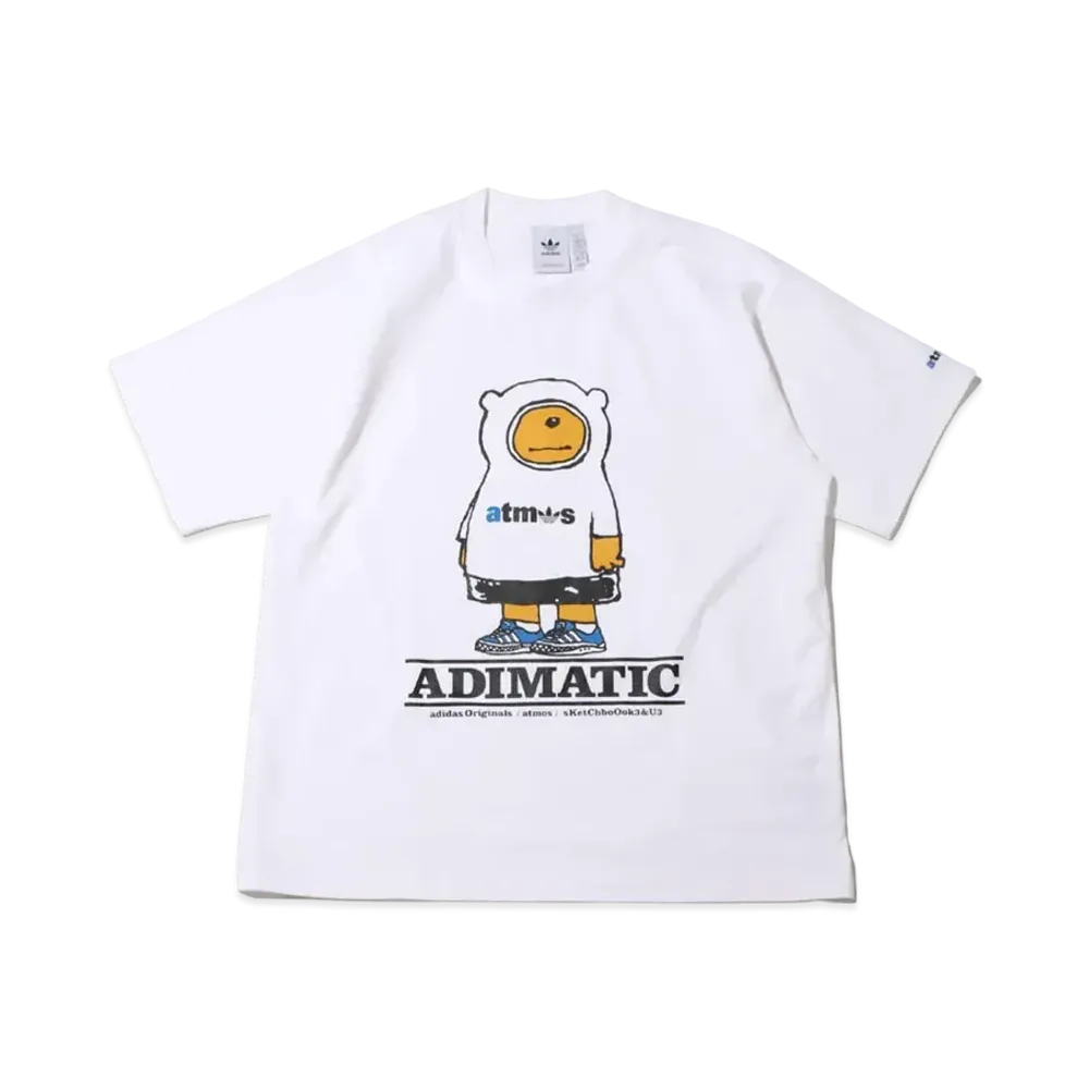 adidas atmos ADIMATIC atmos Blue TEE "White"