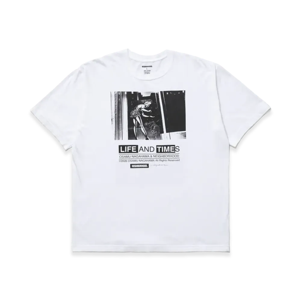 NEIGHBORHOOD x Osamu Nagahama . Tee SS-1 "White"
