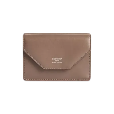 BALENCIAGA Envelope Mini Wallet "Taupe/Sesame"